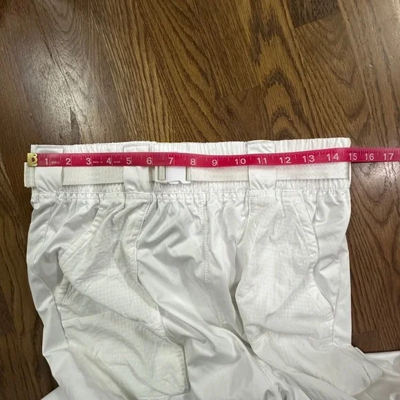 Nike Sportswear Women's Woven Cargo Joggers in White Belted wBlack Swoosh Size M - Picture 9 of 16